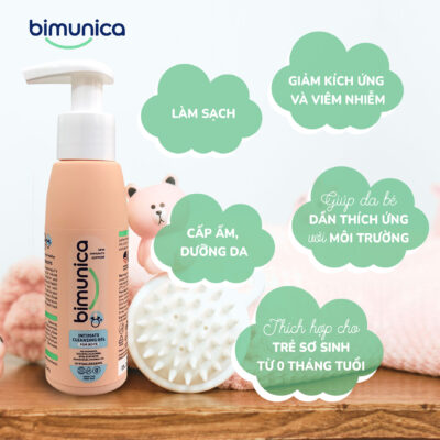 Dung dach va sinh bA© trai bimunica 110ml 1 2 sữa tắm gội