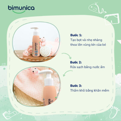 Dung dach va sinh bA© trai bimunica 110ml 6 sữa tắm gội
