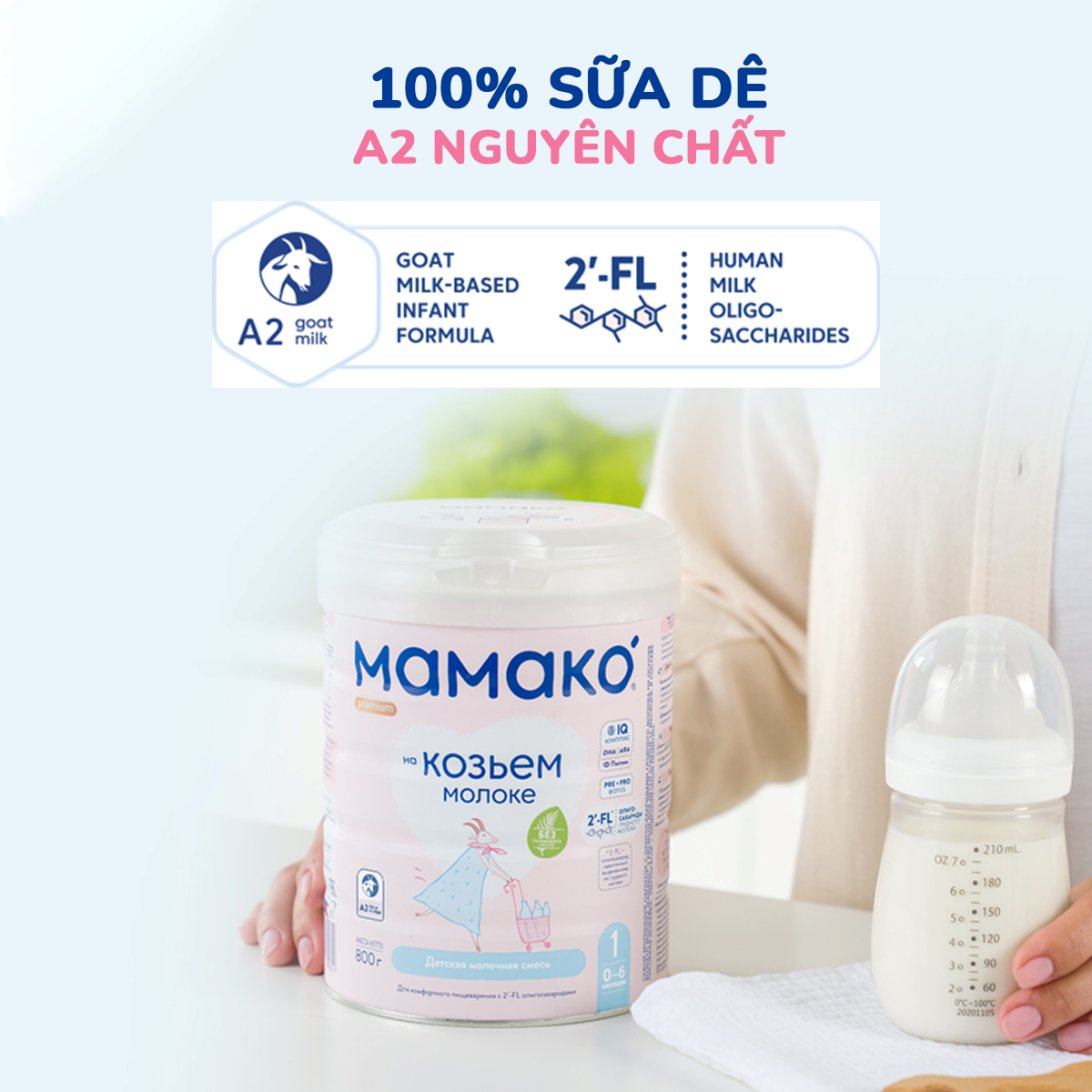 Lý do Mamako là lựa chọn hàng đầu trong các dòng sữa dê cho bé hiện nay 2 Sữa dê Mamako đạm A2