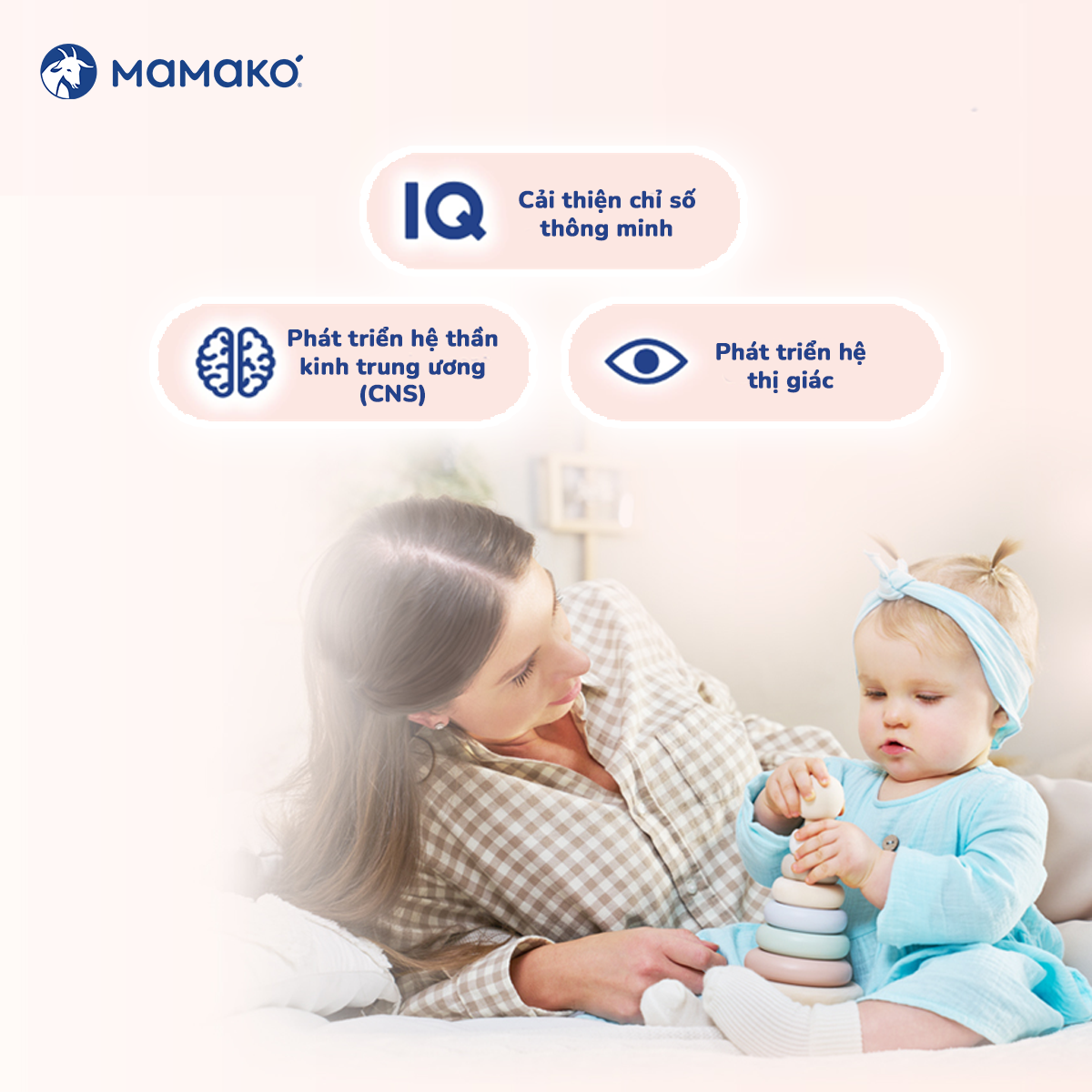 Lý do Mamako là lựa chọn hàng đầu trong các dòng sữa dê cho bé hiện nay 3 Sữa dê Mamako Nga, IQ complex